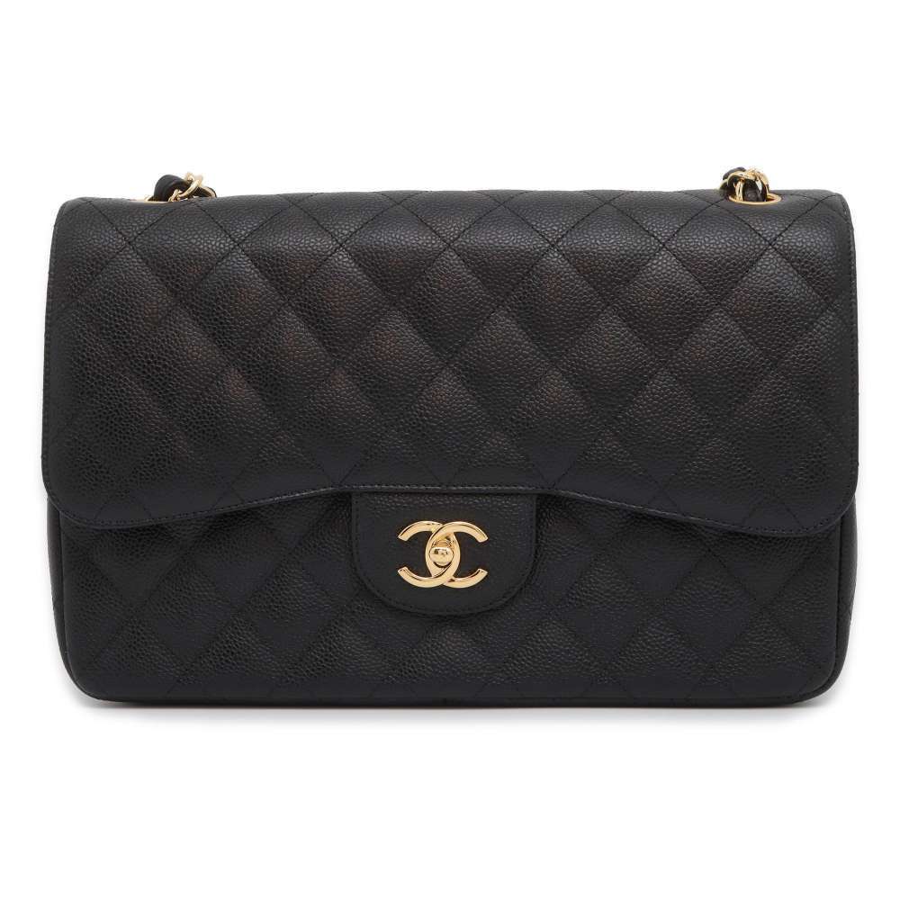 Chanel Matelasse 30 Cocomark Caviar Shoulder Bag Black